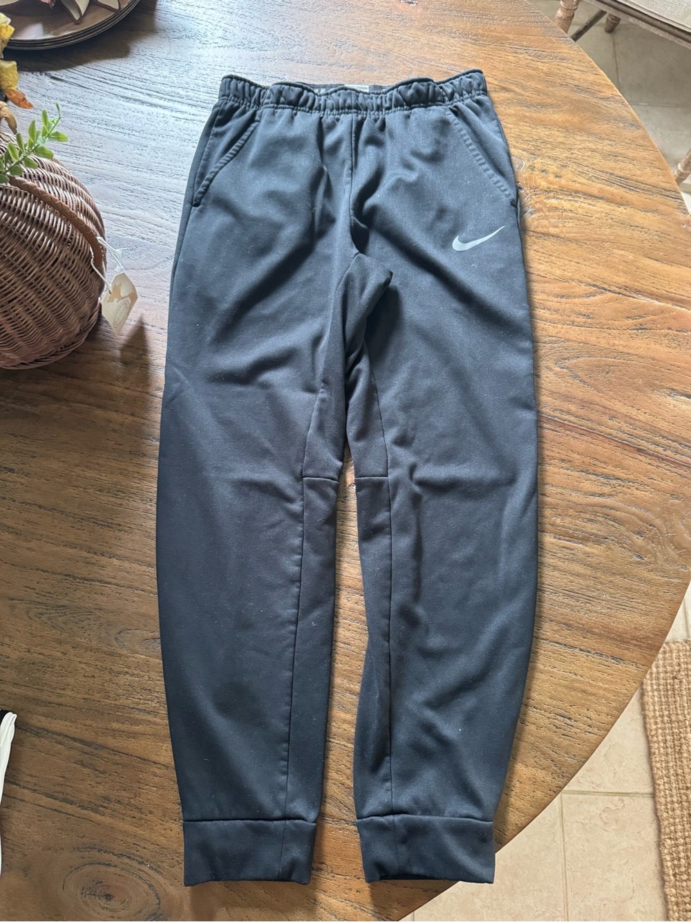 Nike Mens Black Jogger Sweatpants with Reflective Swoosh